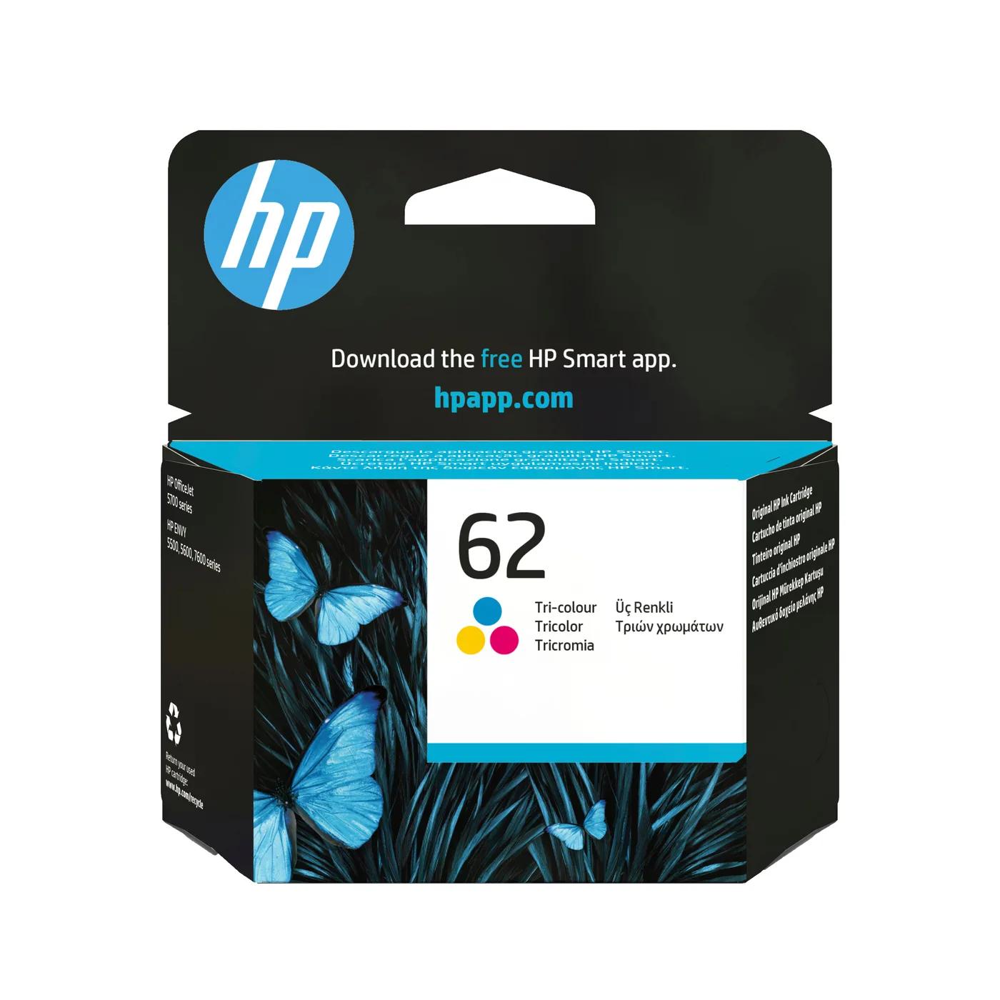HP INK CARTRIDGE NO 62 C/M/Y/DE/FR/NL/BE/UK/SE — tusz