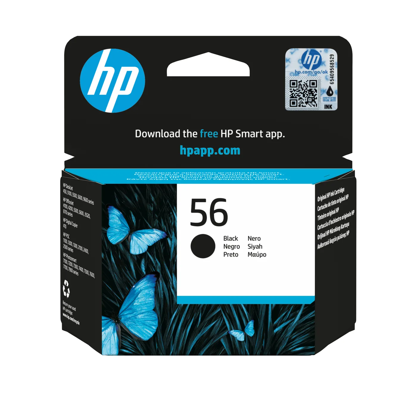 HP 56 BLACK INKJET PRINT/EN/RU/FR/PL/CZ/HU CARTRIDGE — tusz