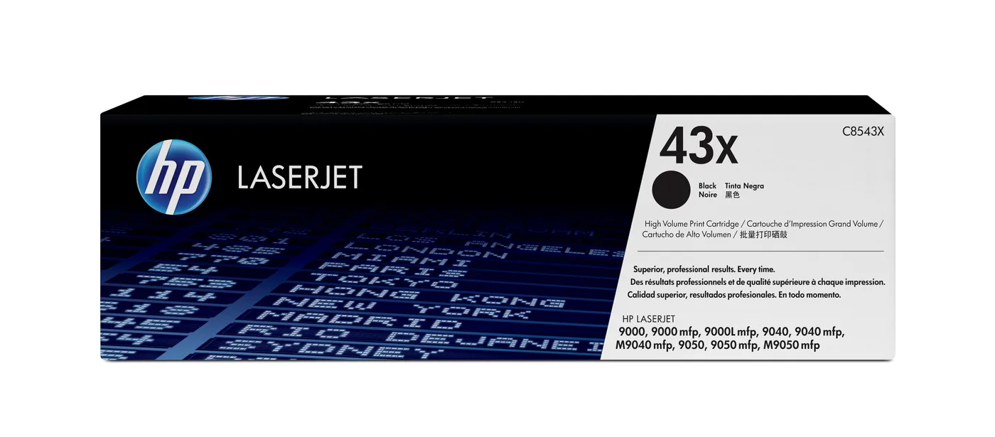HP TONER CARTRIDGE 43X BLACK — toner