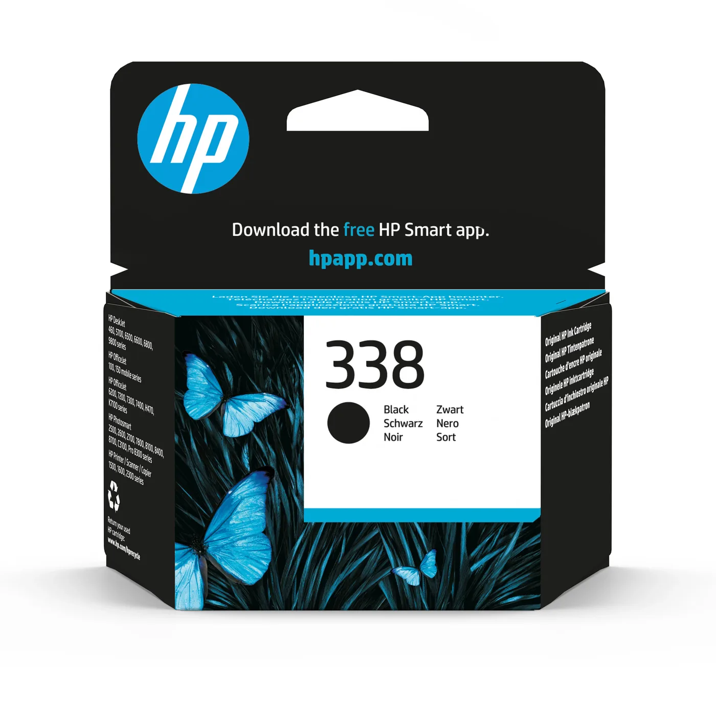 HP 338 BLACK ORIGINAL INK/EN/PL/HU/CZ/SL CARTRIDGE — tusz