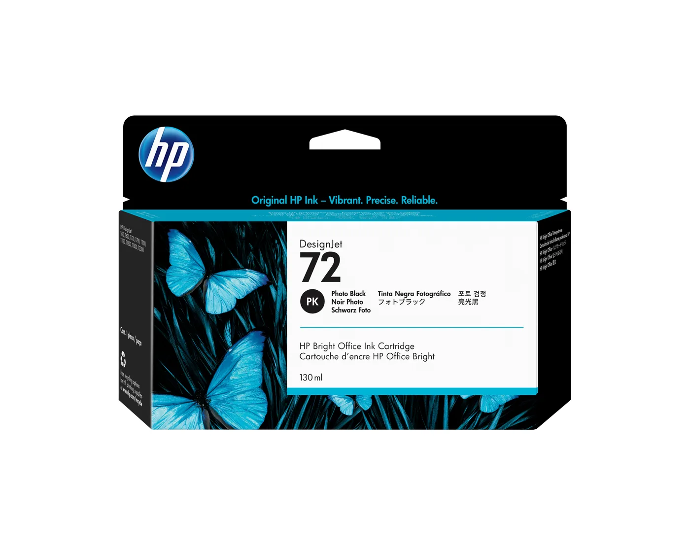 HP 72 PHOTO BLACK INK CARTRIDGE/130 ML WITH VIVERA INK
