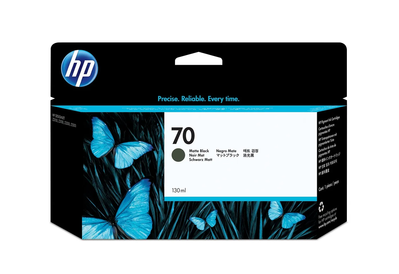 HP 70 130 ML MATTE BLACK INK/FOR DESIGNJET Z2100 Z3100 — tusz