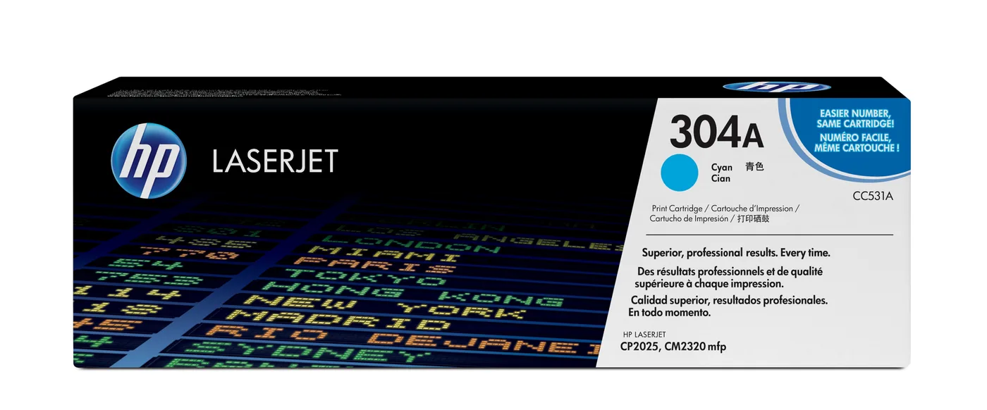 HP TONER CARTRIDGE 304A CYAN — toner