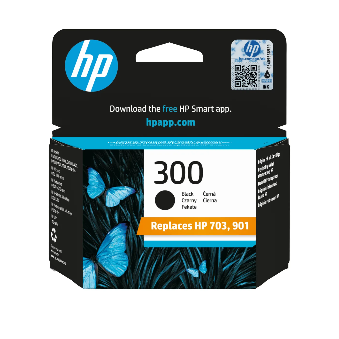 HP 300 BLACK ORIGINAL INK/EN/PL/HU/CZ/SL CARTRIDGE — tusz