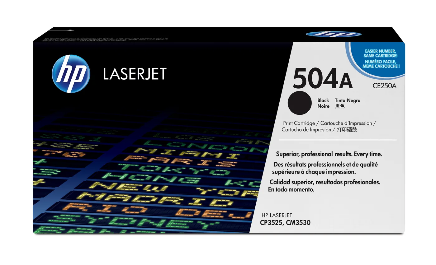 HP TONER CARTRIDGE 504A BLACK — toner
