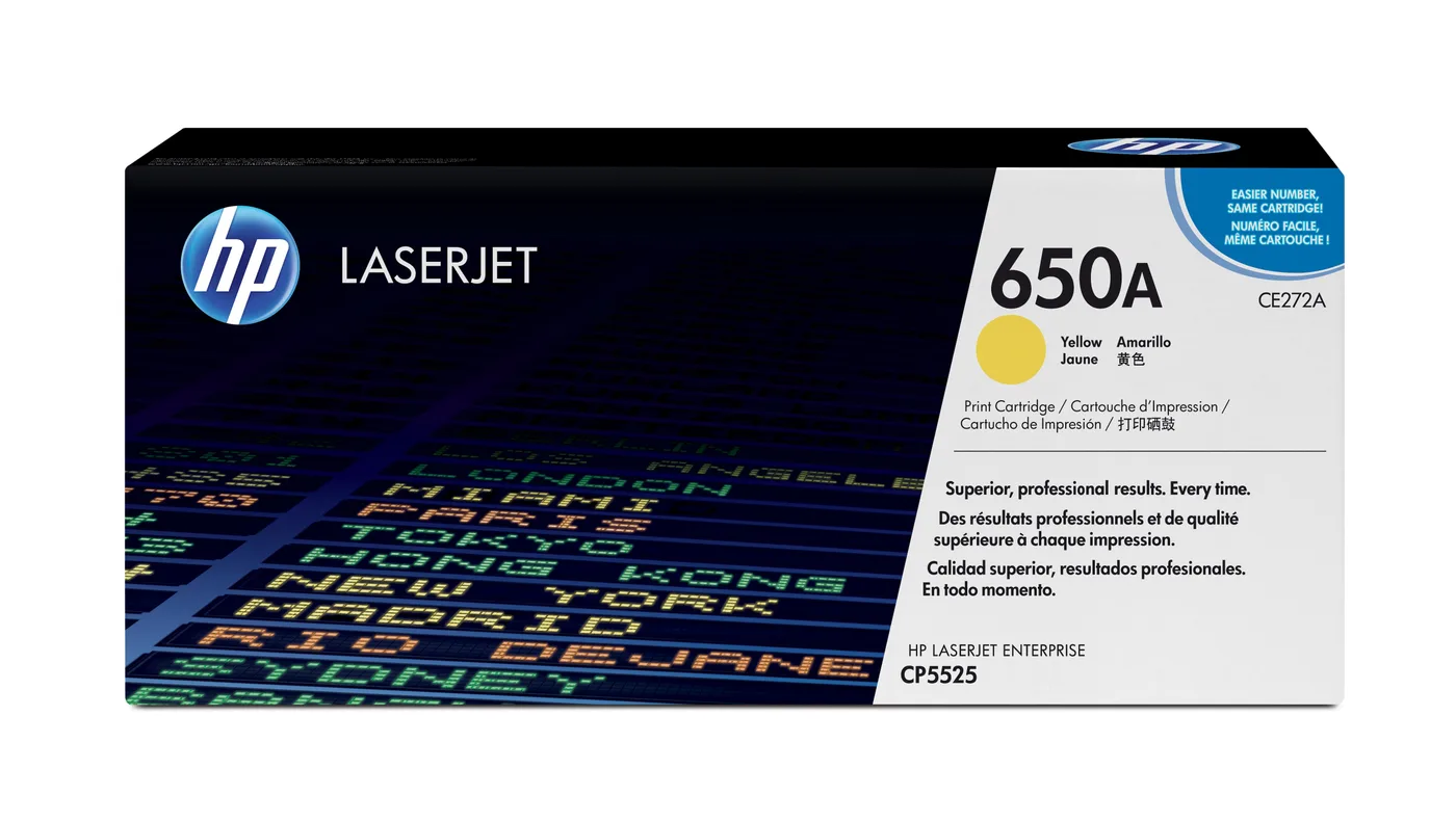 HP TONER CARTRIDGE 650A YELLOW — toner