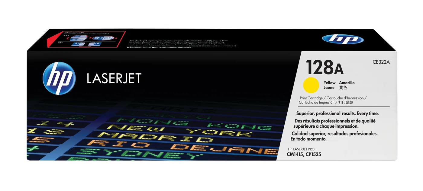 HP TONER CARTRIDGE 128A YELLOW — toner