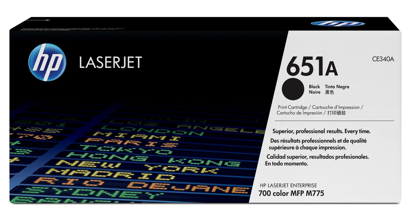 HP TONER CARTRIDGE 651A BLACK — toner