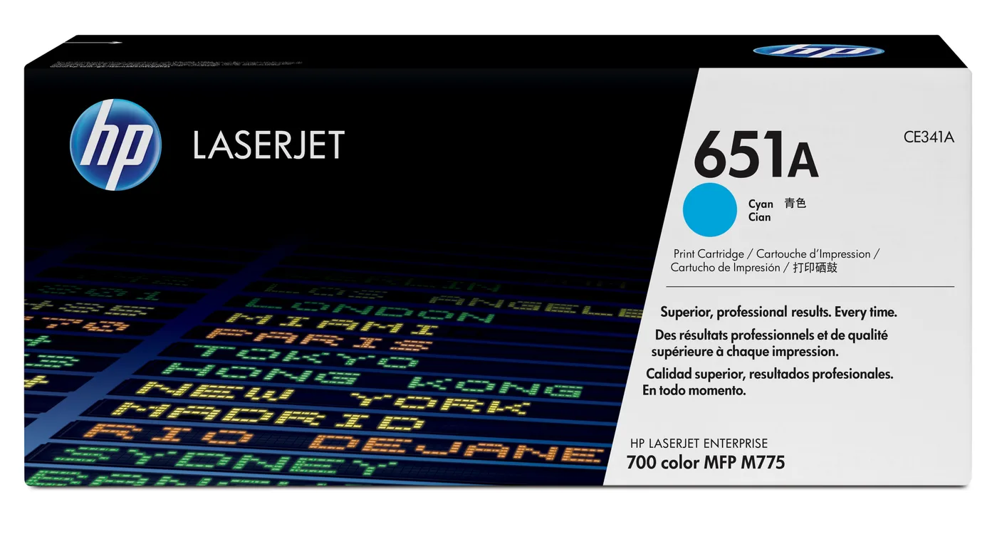 HP TONER CARTRIDGE 651A CYAN — toner