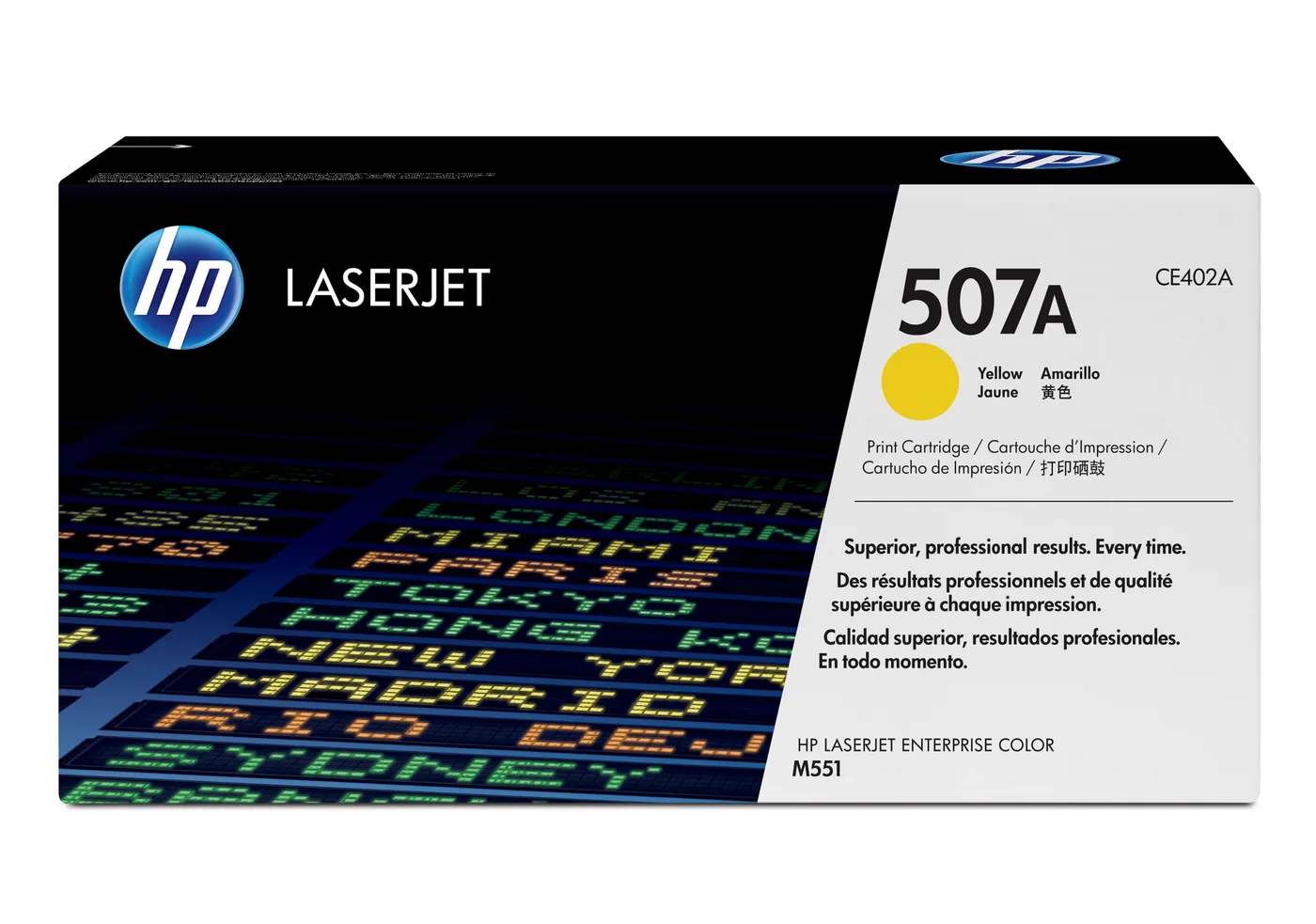 HP TONER CARTRIDGE 507A YELLOW — toner