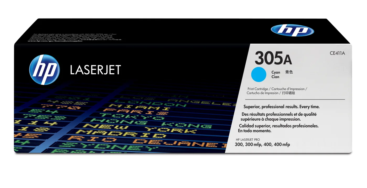 HP TONER CARTRIDGE 305A CYAN — toner