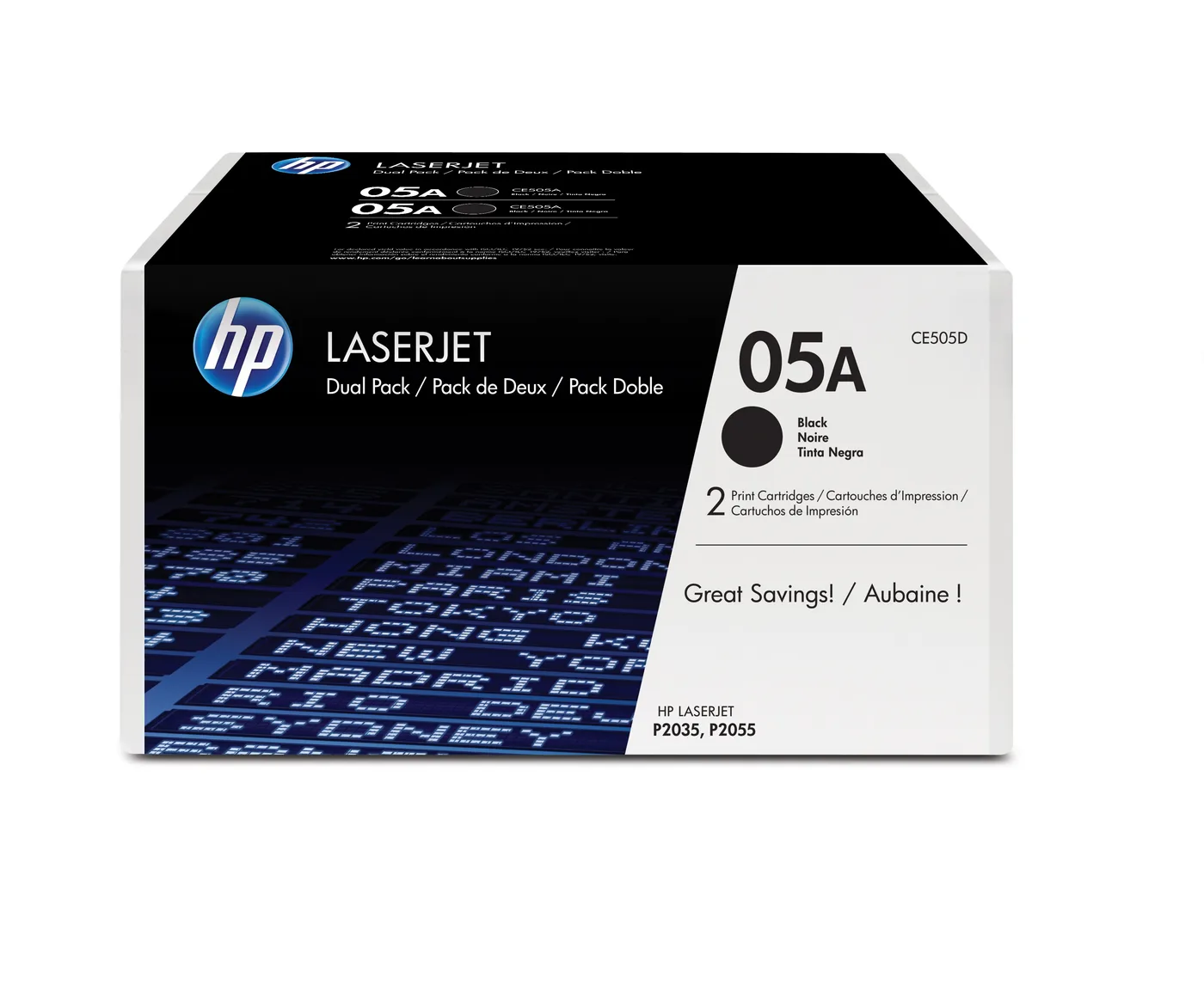 HP TONER CARTRIDGE 05A BLACK/DUAL PACK — toner