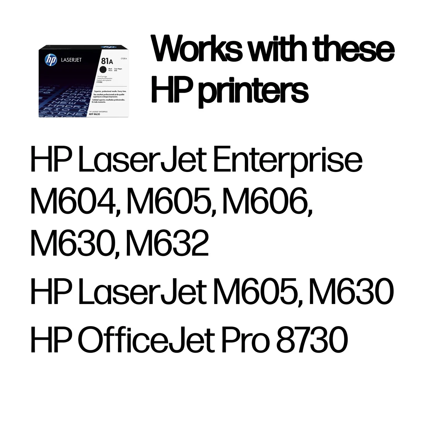 HP TONER CARTRIDGE 81A BLACK — toner