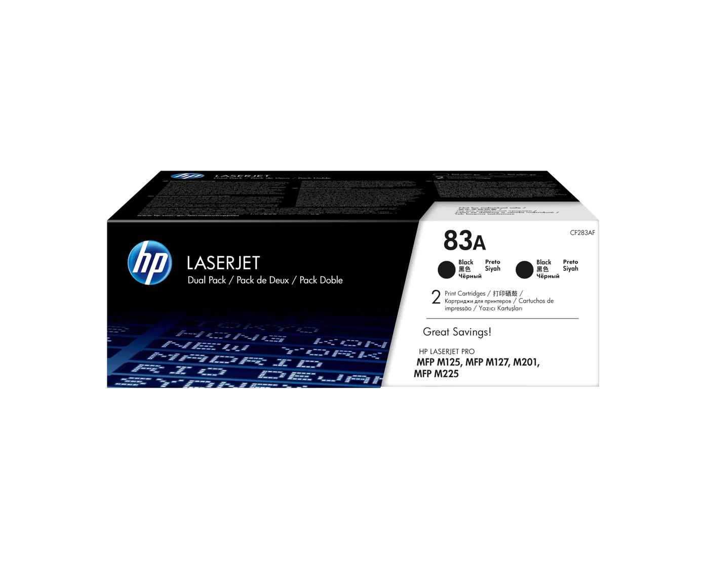 HP TONER CARTRIDGE 83A BLACK/DUAL PACK — toner