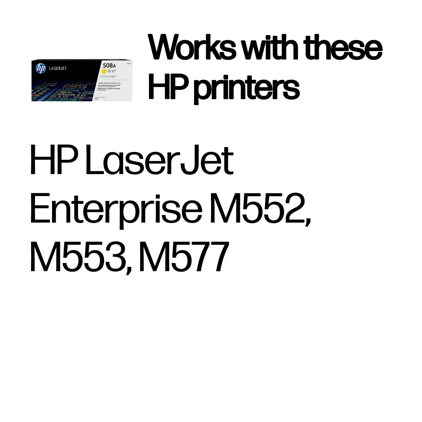 HP TONER CARTRIDGE 508A YELLOW — toner