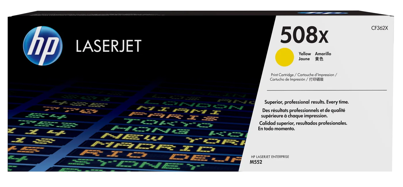 HP TONER CARTRIDGE 508X YELLOW — toner