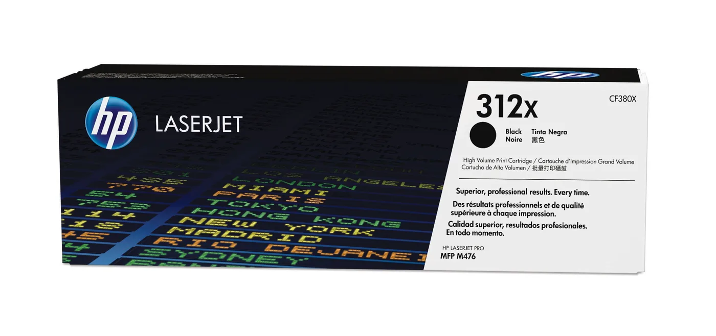 HP TONER CARTRIDGE 312X BLACK — tusz