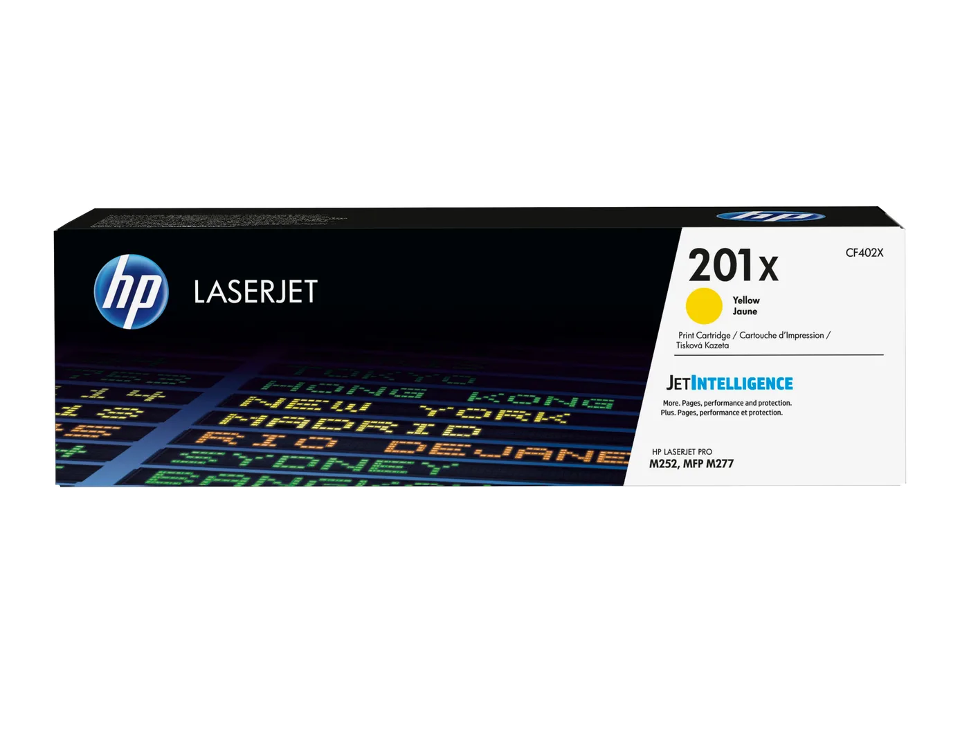 HP TONER CARTRIDGE 201X YELLOW — toner