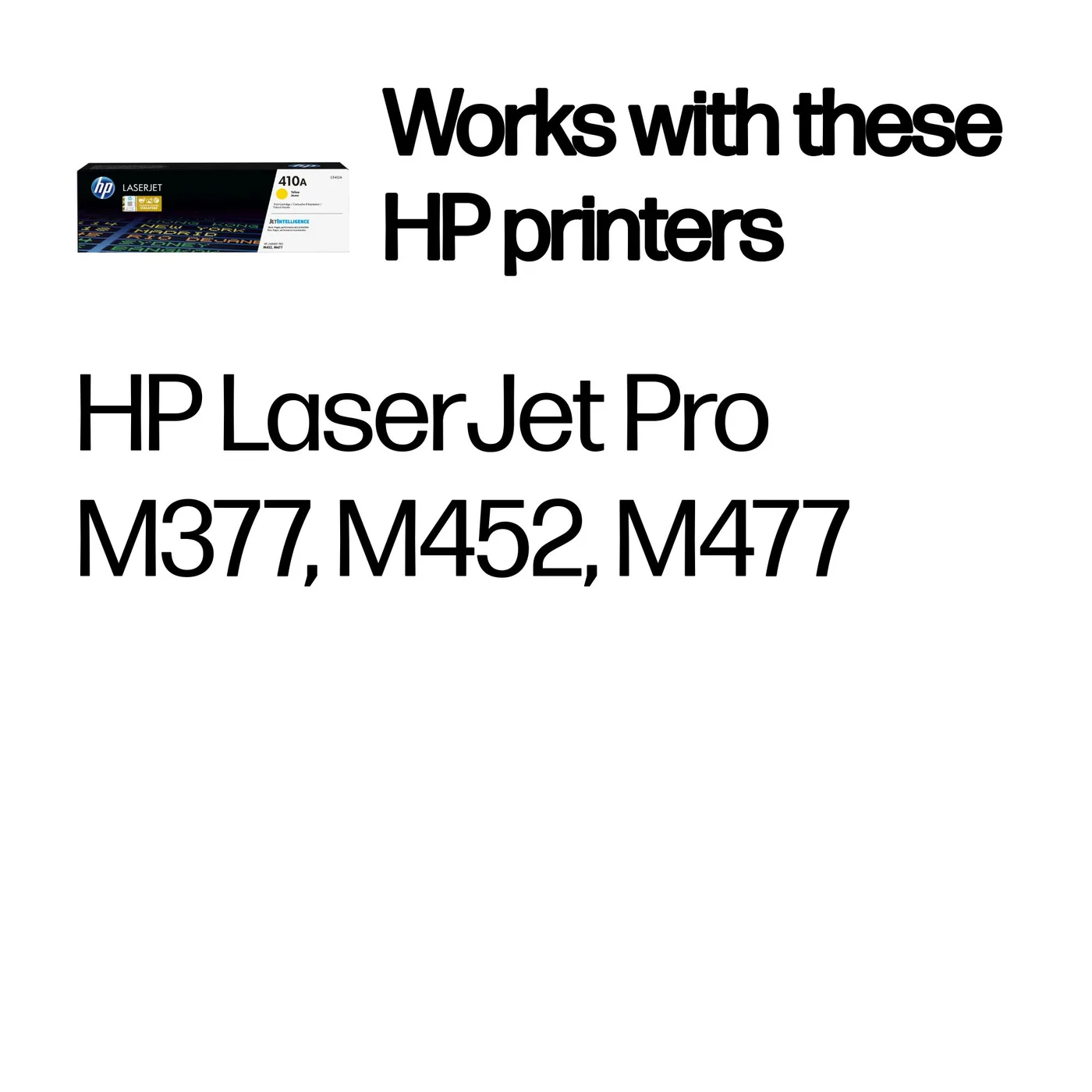 HP TONER CARTRIDGE 410A YELLOW — toner