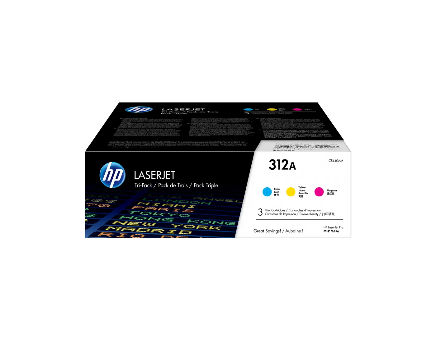 HP TONER CARTRIDGE 312A C/Y/M/TRIPLE PACK — toner