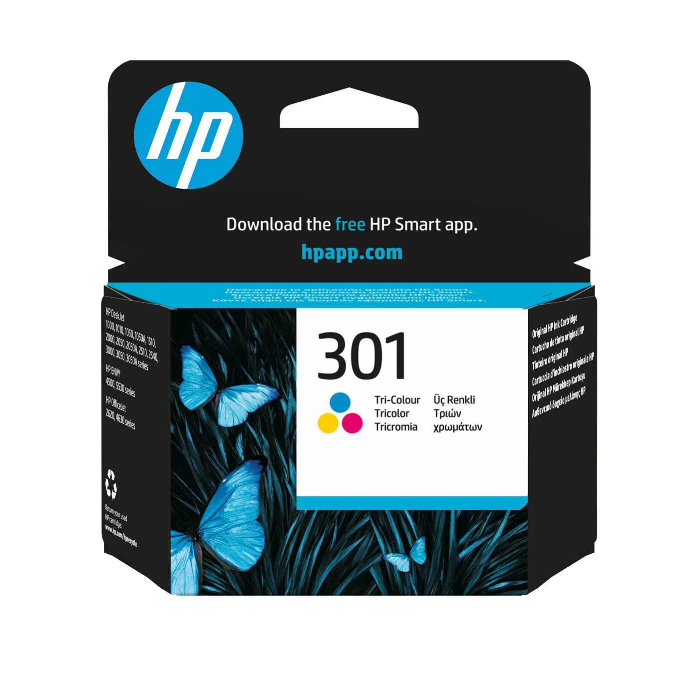 HP 301 Tri-color Original Ink Cartridge — tusz