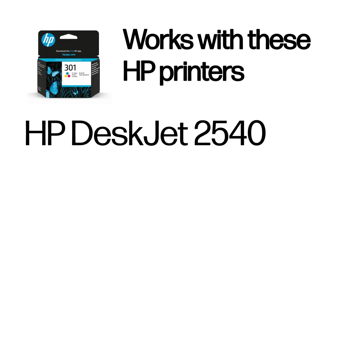 HP INK CARTRIDGE NO 301 C/M/Y — tusz