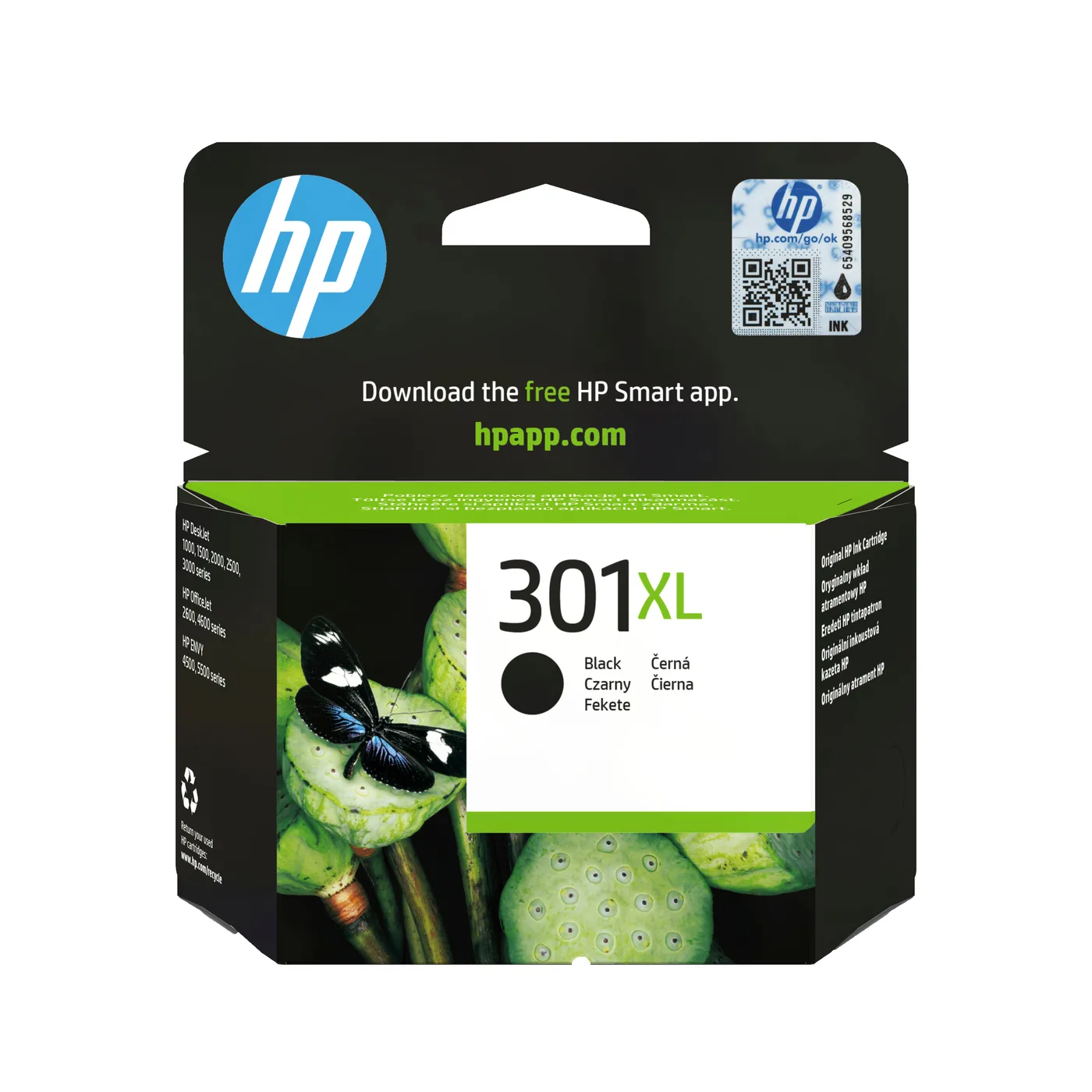 HP 301XL HIGH YIELD BLACK ORIG/EN/PL/HU/CZ/SL INK CARTRIDGE — tusz