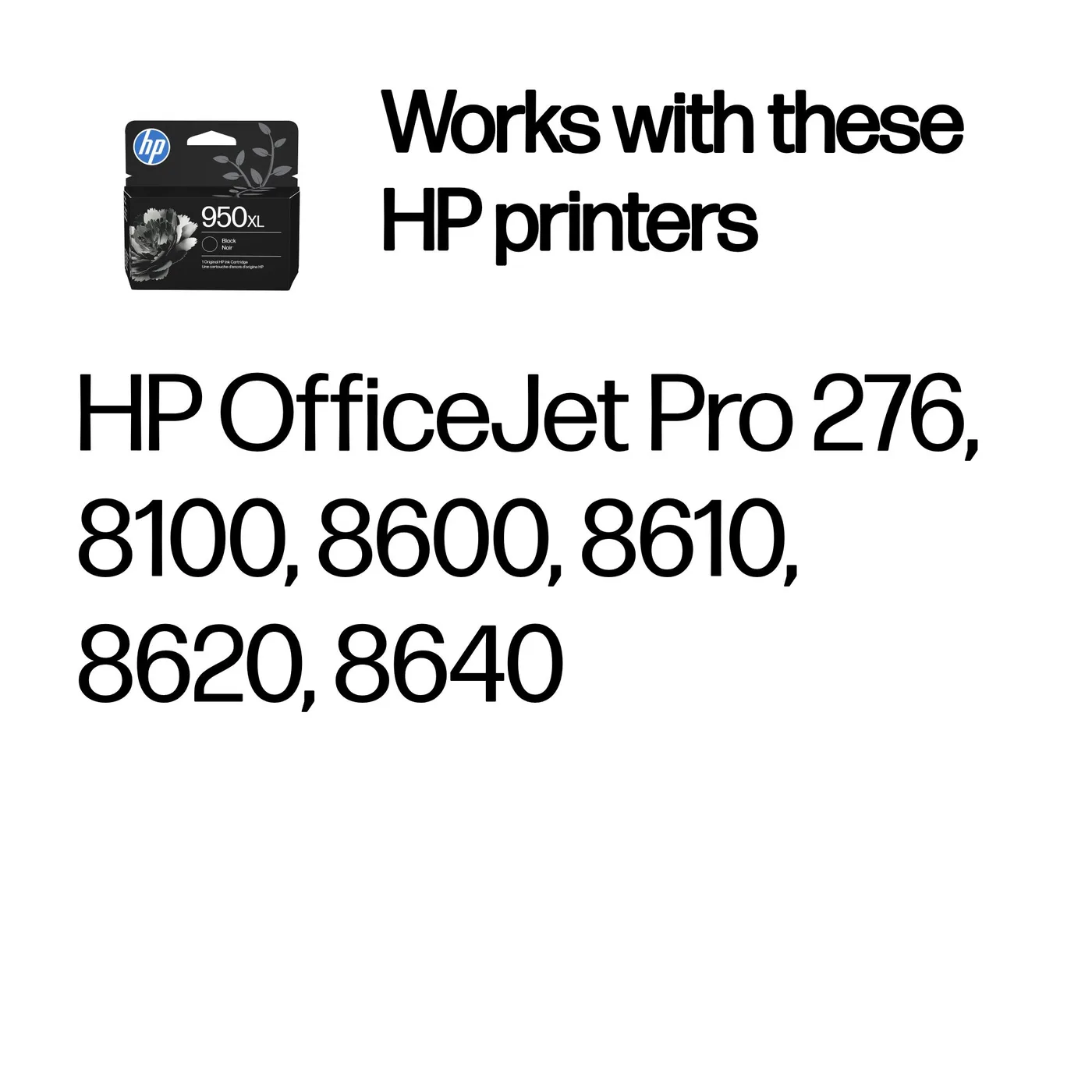 HP 950XL HIGH YIELD BLACK/ORIGINAL INK CARTRIDGE — toner