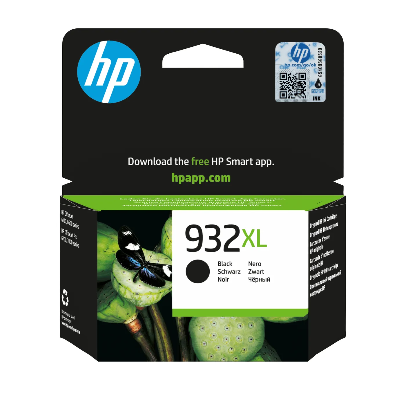 HP INK CARTRIDGE NO 932 XL BLACK/DE/FR/NL/BE/UK/SE/IT — tusz
