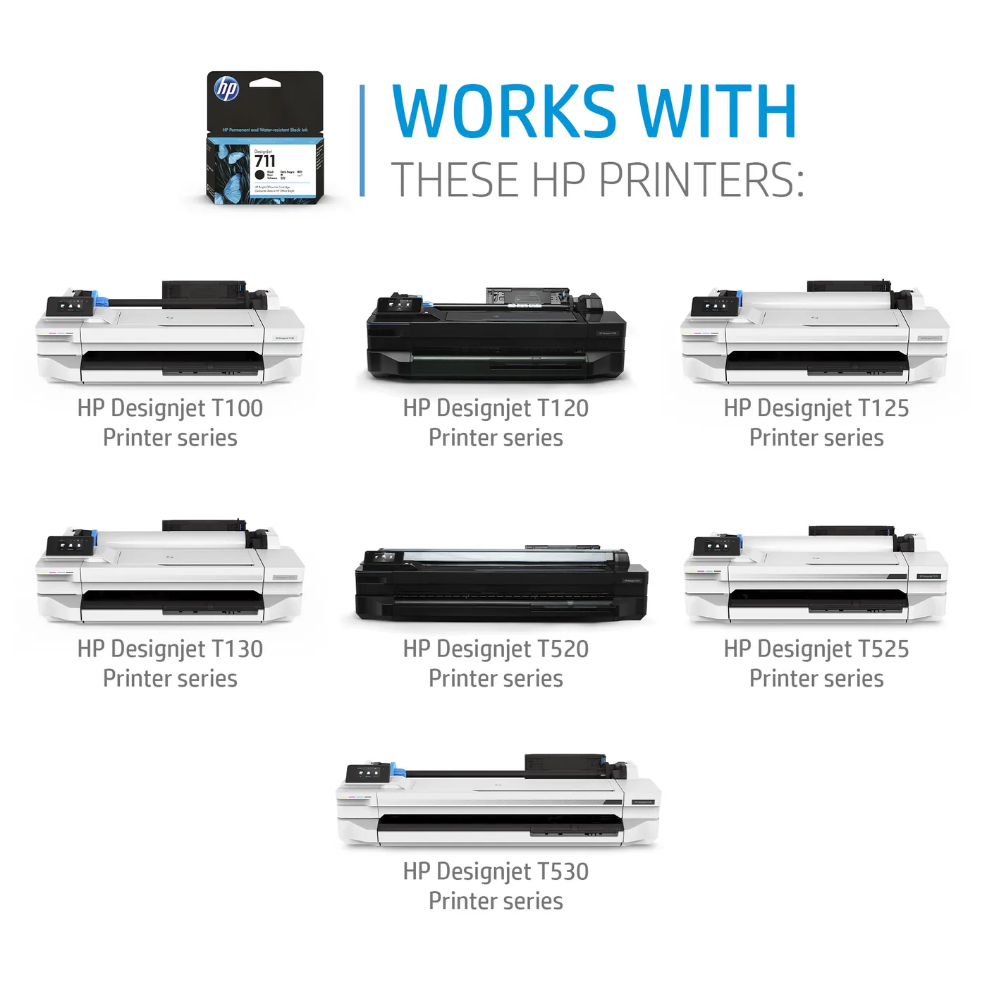 HP INK CARTRIDGE NO 711/BLACK 38 ML — tusz