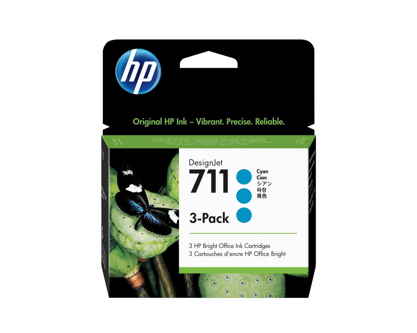 HP INK CARTRIDGE NO 711/CYAN 3 PACK 29 ML — tusz