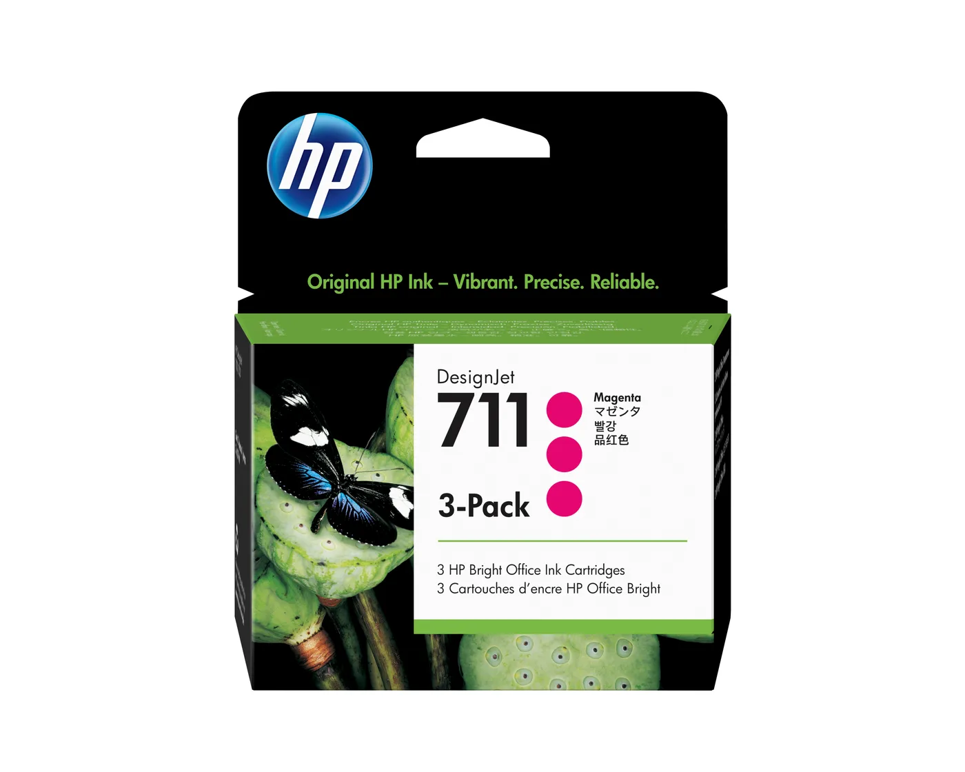 HP INK CARTRIDGE NO 711/MAGENTA 3 PACK 29 ML — tusz