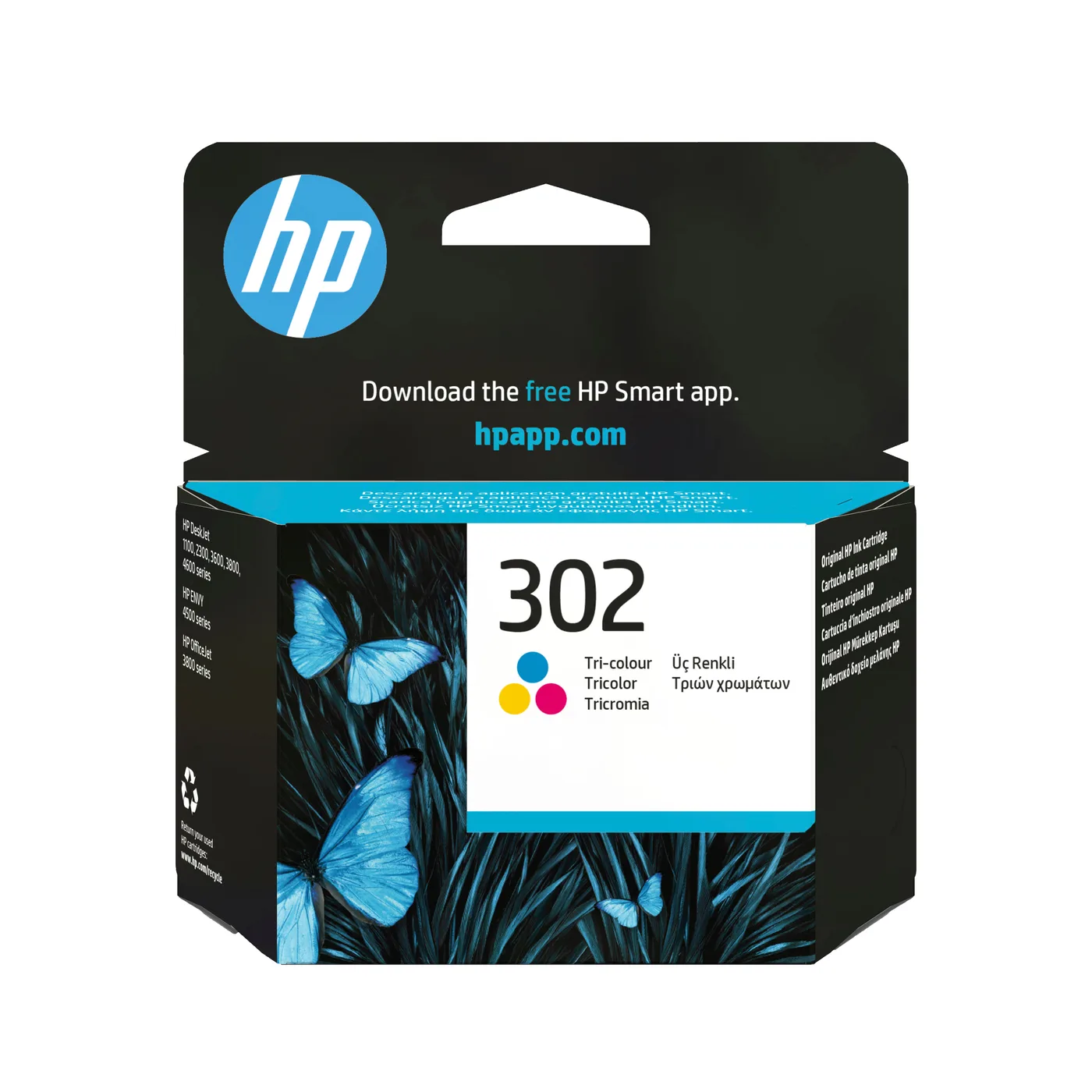 HP 302 TRI-COLOR ORIGINAL INK/EN/PL/HU/CZ/SL CARTRIDGE — tusz