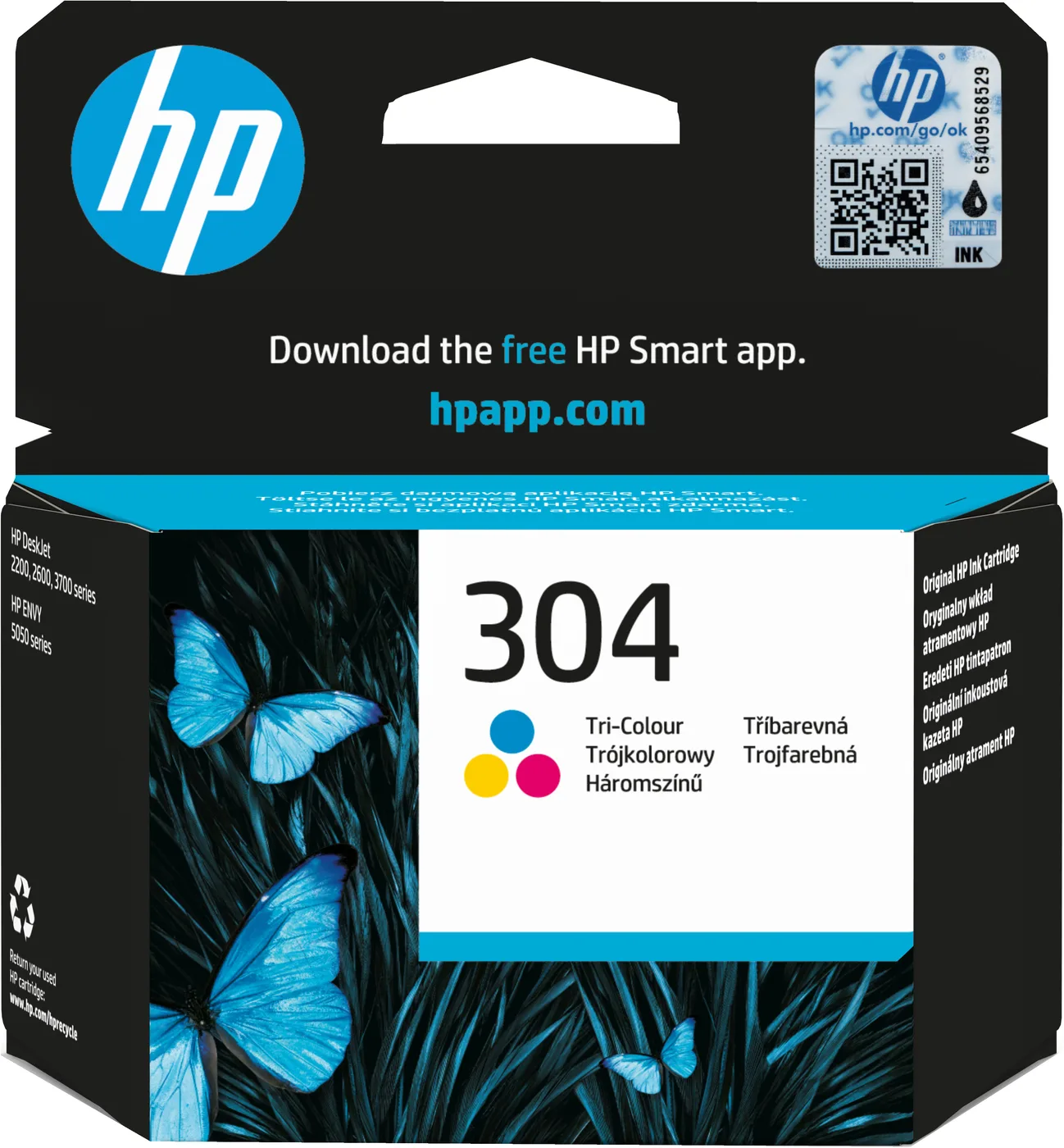 HP 304 TRI-COLOR ORIGINAL INK/EN/PL/HU/CZ/SL CARTRIDGE — tusz