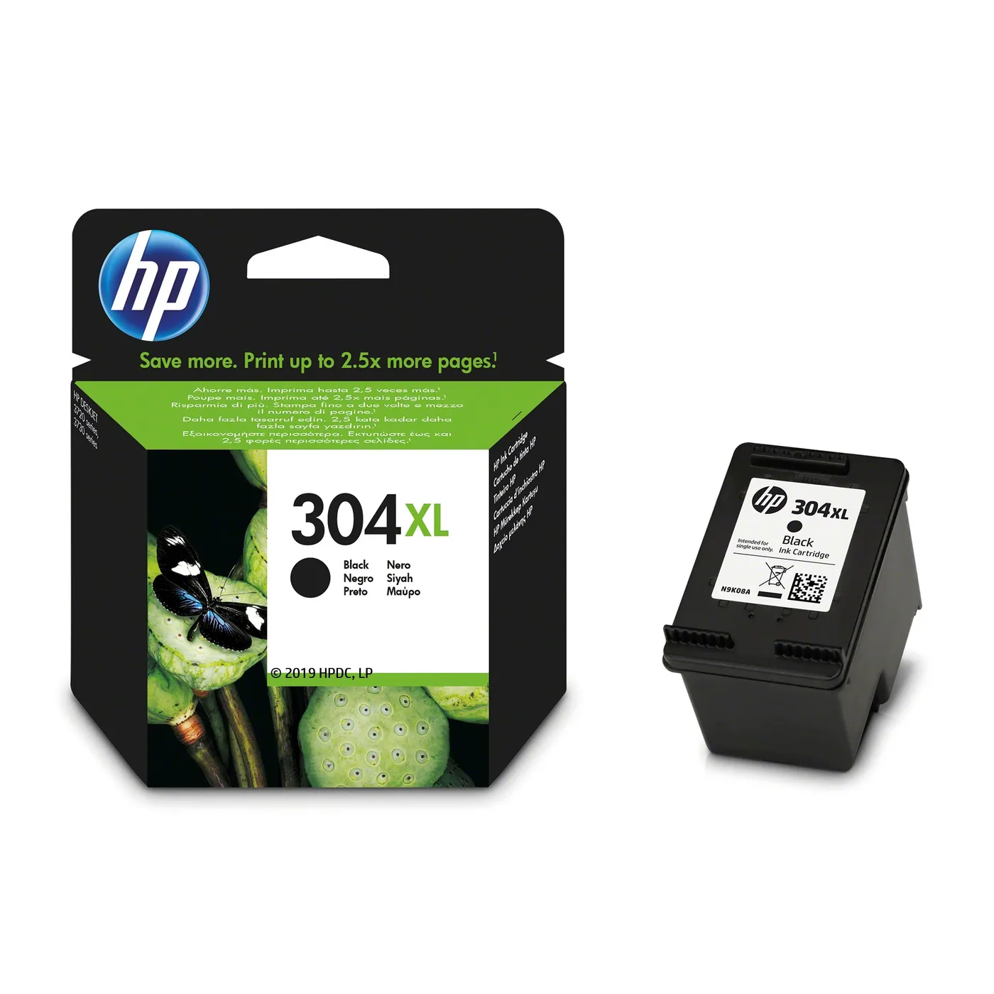 HP 304XL BLACK ORIGINAL INK/EN/PL/HU/CZ/SL CARTRIDGE — tusz