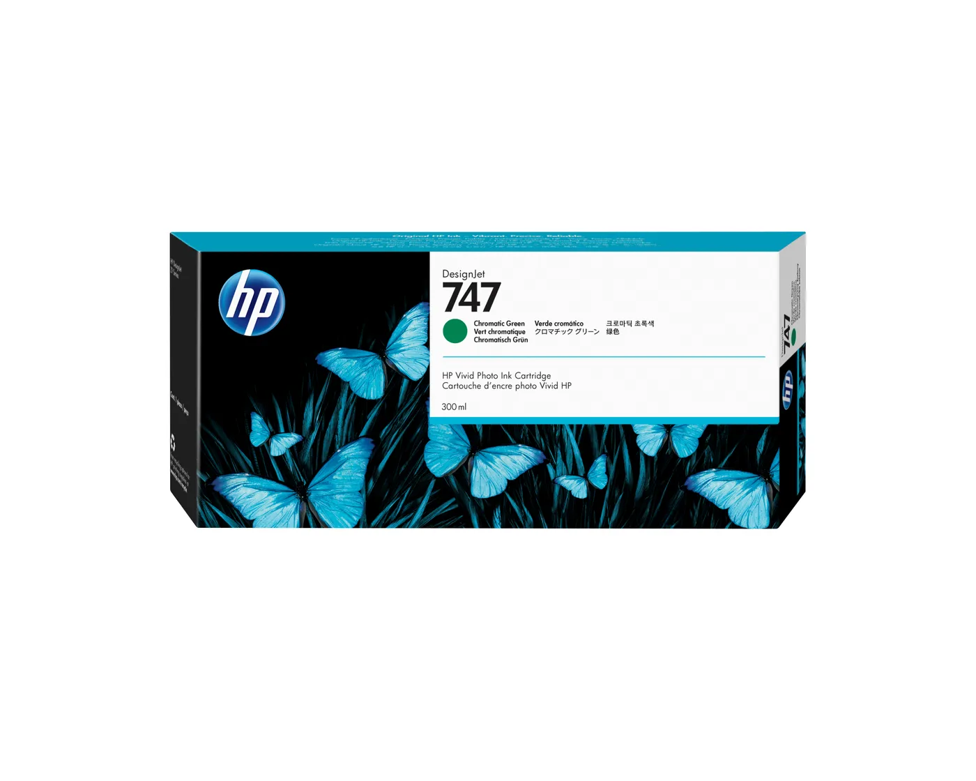 HP 747 300-ML CHROMATIC GREEN/INK CARTRIDGE — tusz