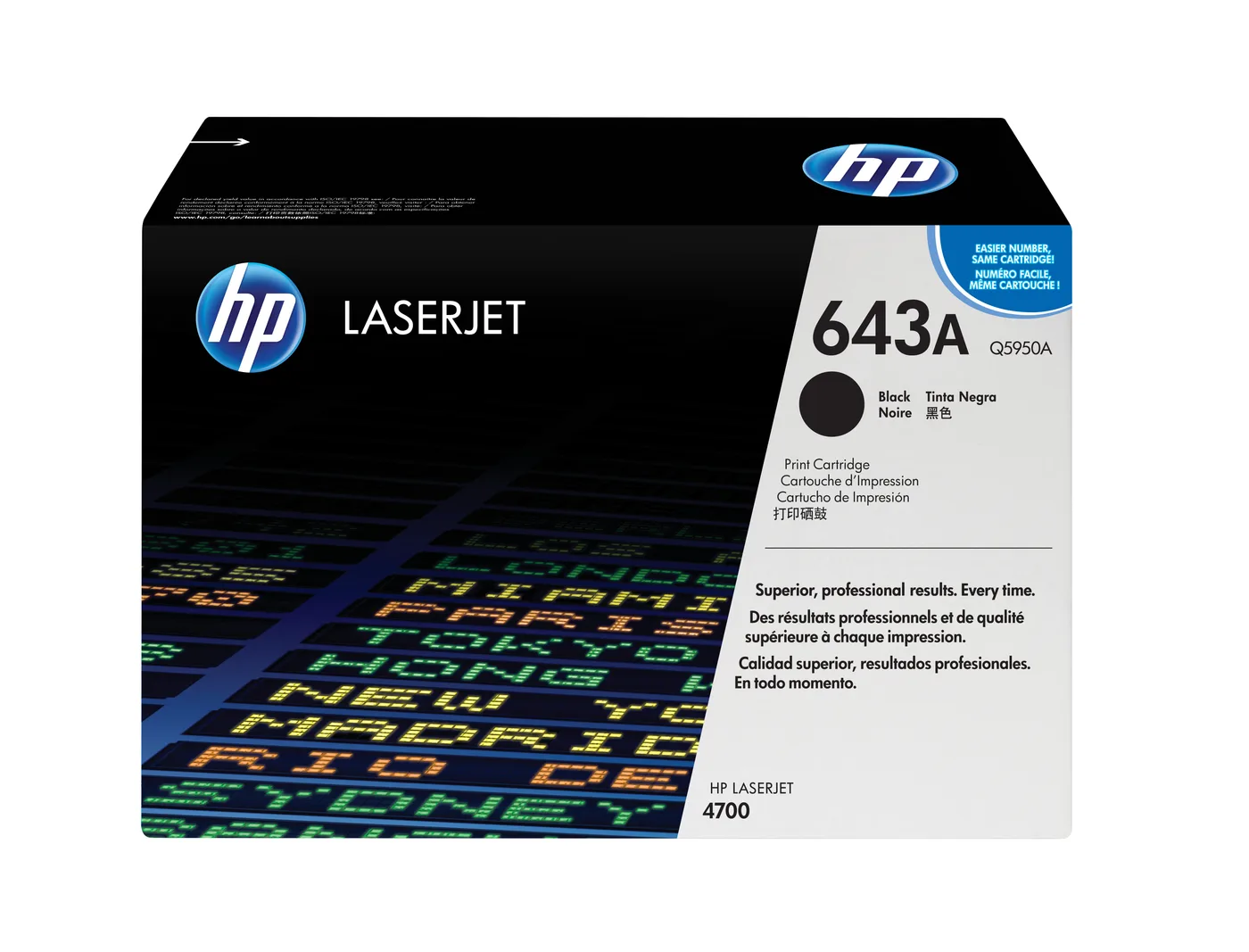 HP TONER CARTRIDGE 643A BLACK — toner