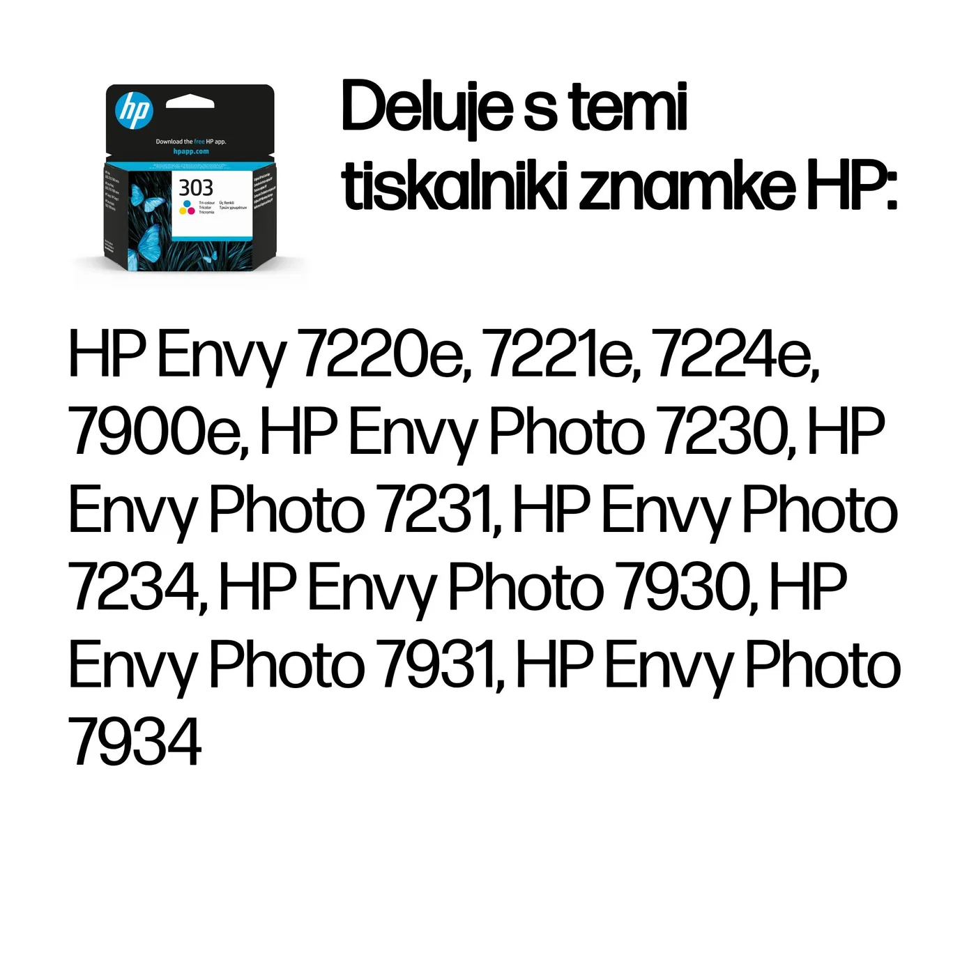HP 303 TRI-COLOR ORIGINAL INK/CARTRIDGE — toner