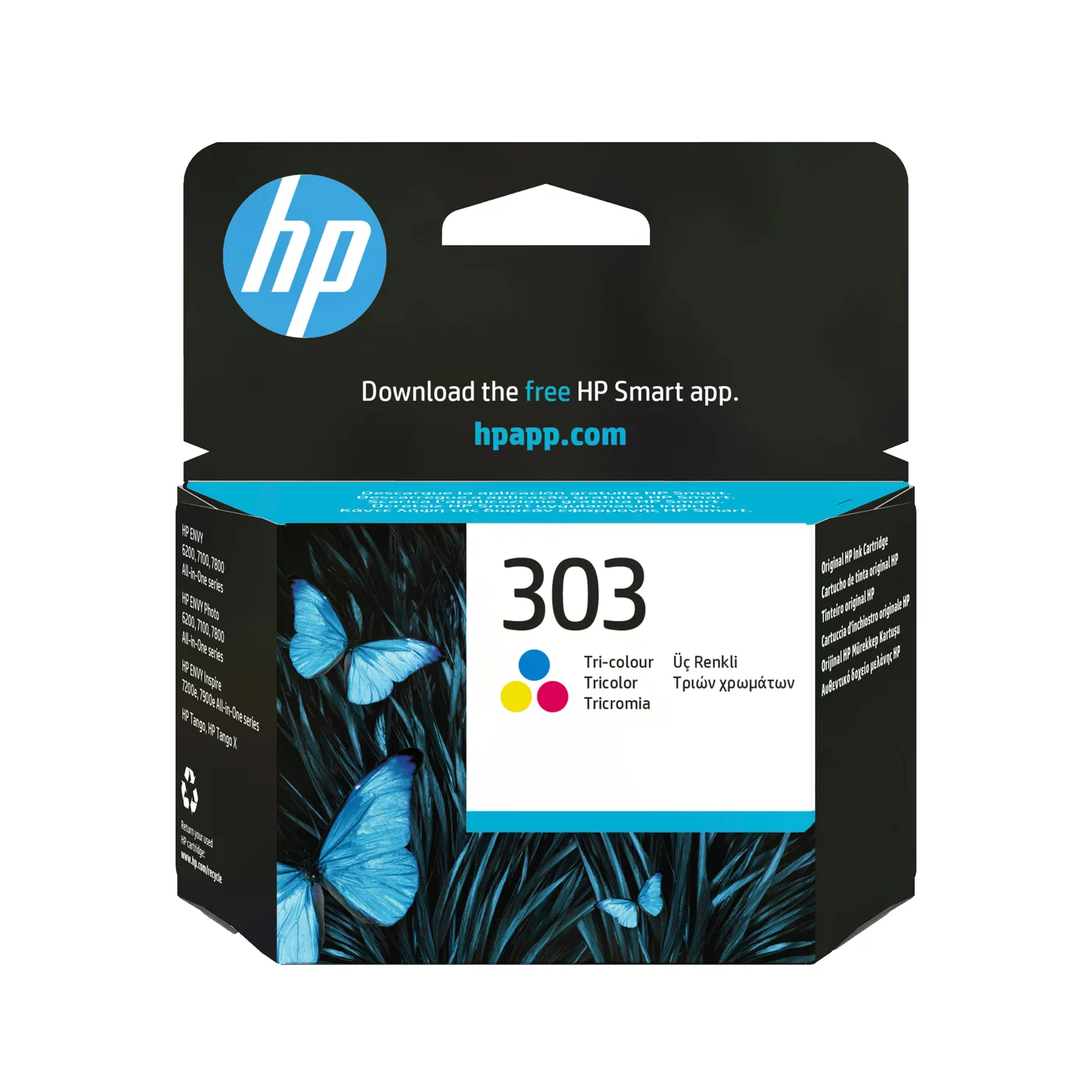HP 303 TRI-COLOR ORIGINAL INK/EN/RU/FR/PL/CZ/HU CARTRIDGE — tusz