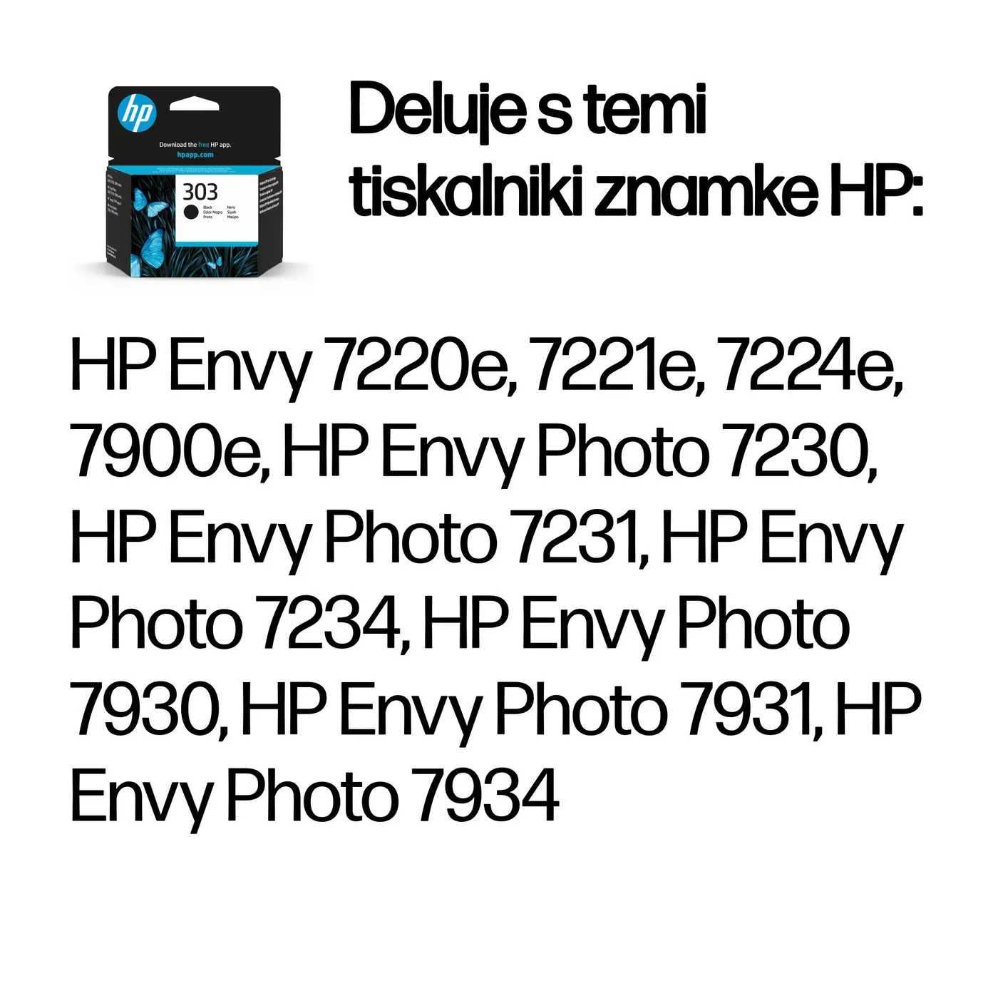 HP 303 BLACK ORIGINAL INK/CARTRIDGE — toner
