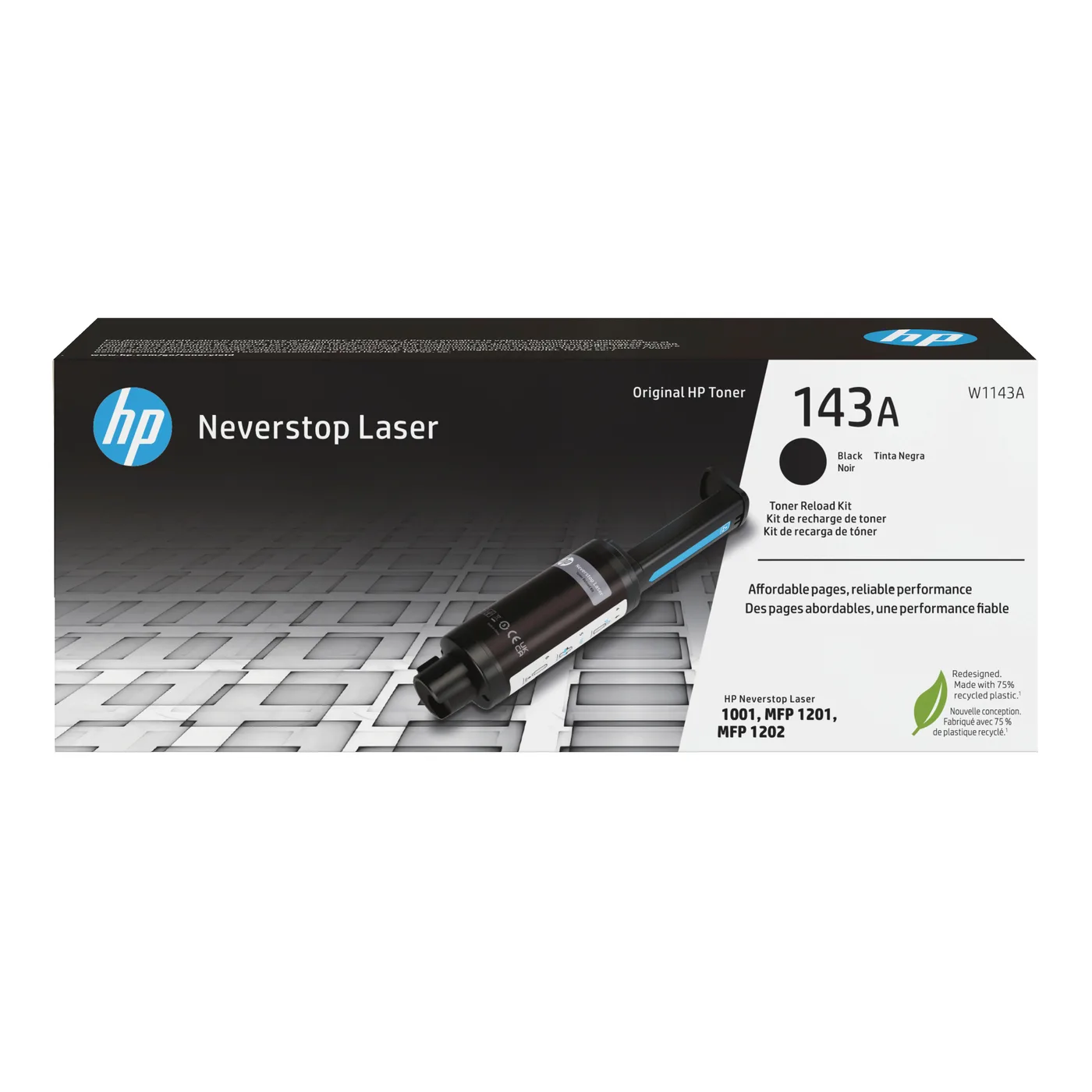 HP 143A NEVERSTOP TONER/RELOAD KIT EEA + CH + UK — toner