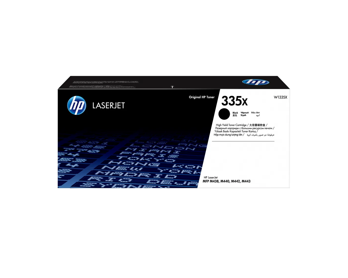 HP 335X H YLD BLK ORG LJETTNRCARTR/CEMA DK EST FR IT LV LT PT ES — toner