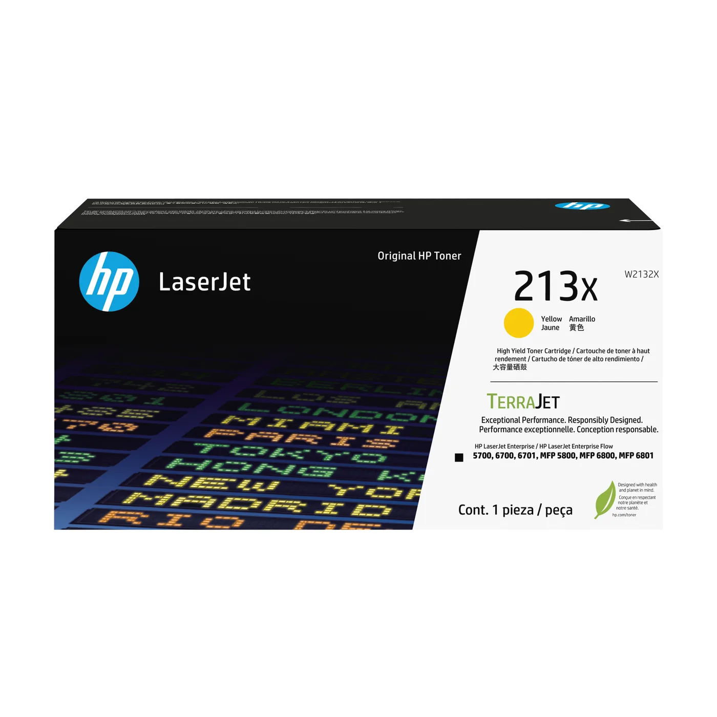 HP 213X YLW ORIGINAL LASERJET/TONER CRTG — toner