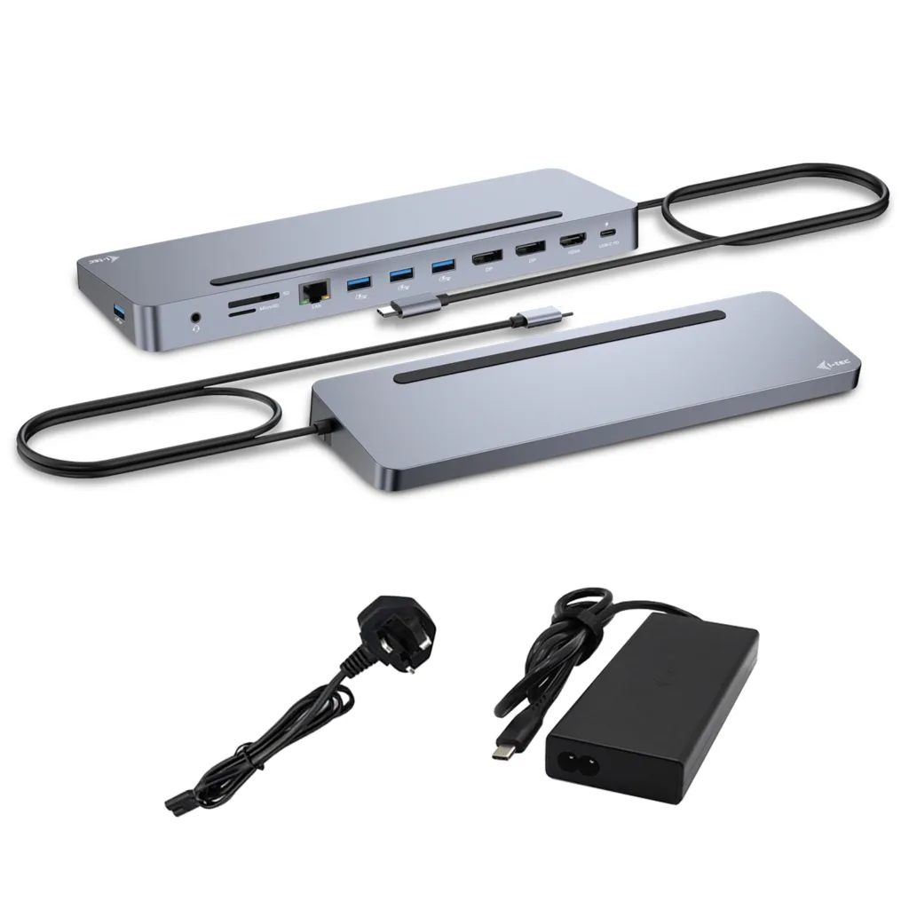 I-TEC USB-C ERGO DOCK + CHARGER/3X LCD + CHARGER 100W (BUNDLE) — stacja dokująca
