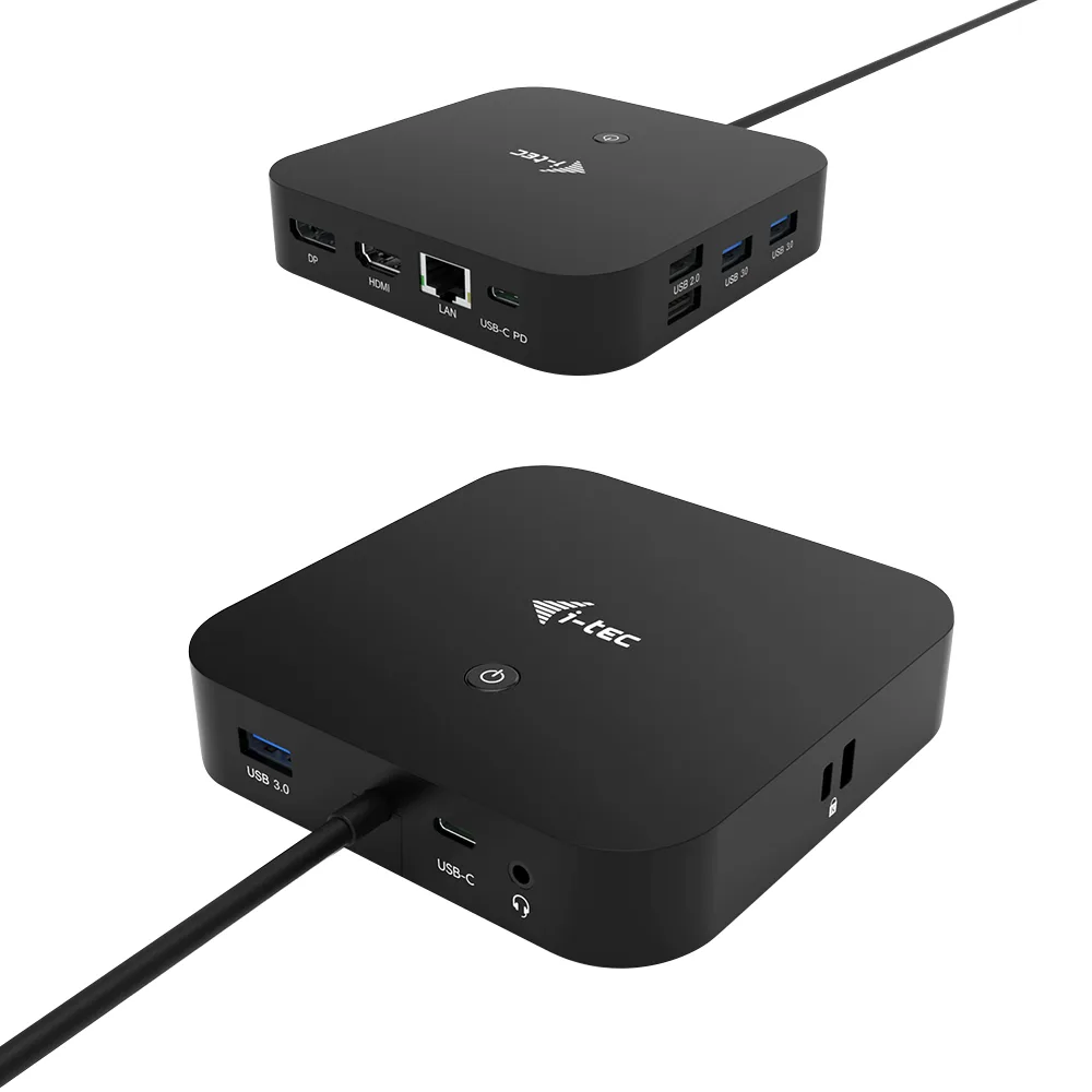I-TEC USB-C HDMI DP DOCK PD100W/USB-C 2X LCD DOCK — stacja dokująca