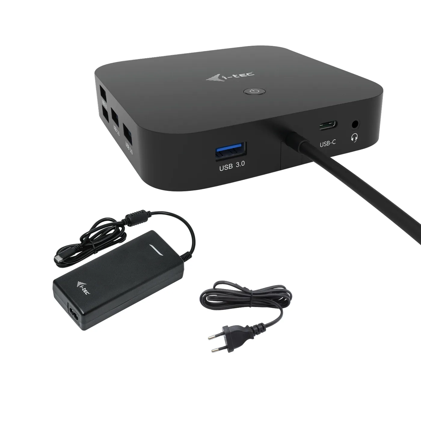 I-TEC USB-C HDMI DP DOCK PD100W/2X LCD DOCK + CHARGER-C112W — stacja dokująca