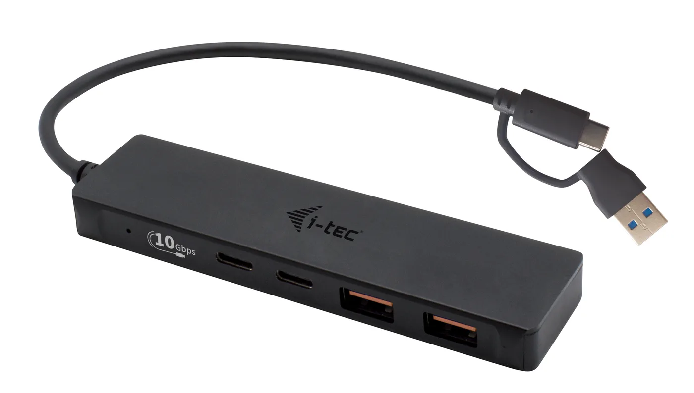 I-TEC USB-C HUB 2+2X USB-C/A/USB-C METAL HUB 2XUSB-C 2XUSB-A — hub USB