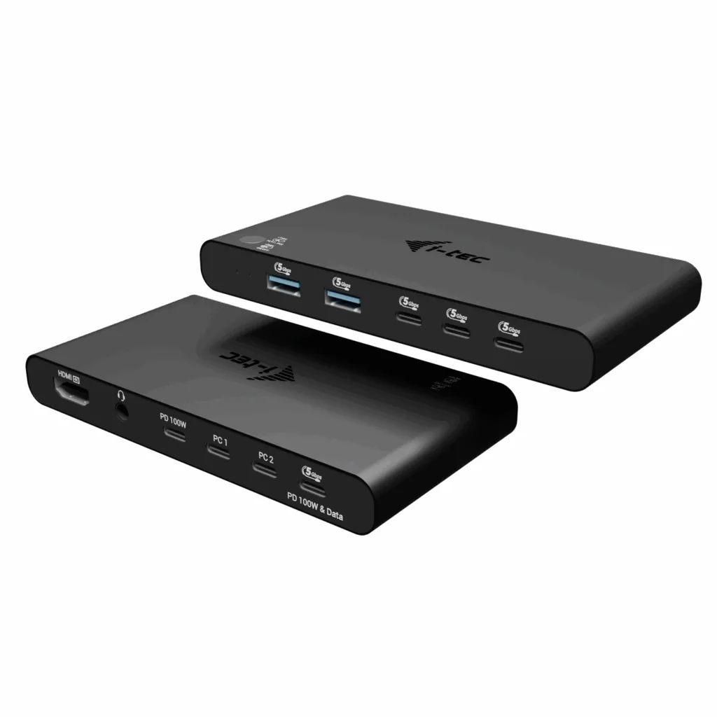I-TEC KVM HDMI DOCK FOR 2 HOSTS/POWER DELIVERY 2X 100W — stacja dokująca