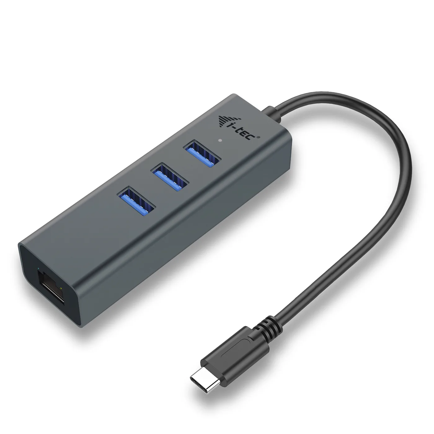 I-TEC USB-C 3-PORT HUB + GLAN/3X USB 3.0 SPACE GREY TB3 COMP — hub USB