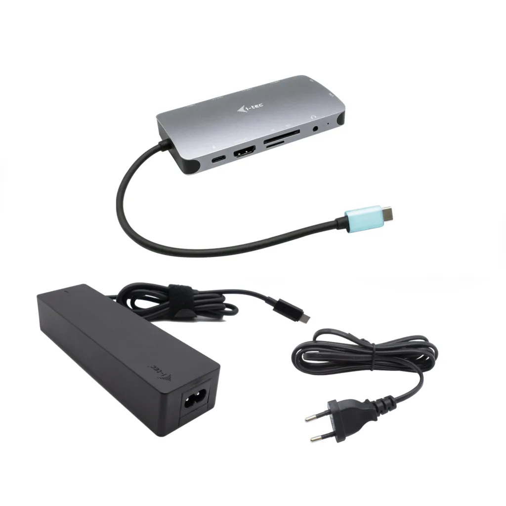 I-TEC USB-C METAL NANO DOCK/HDMI/VGA WITH LAN + POWER DELIVE — stacja dokująca